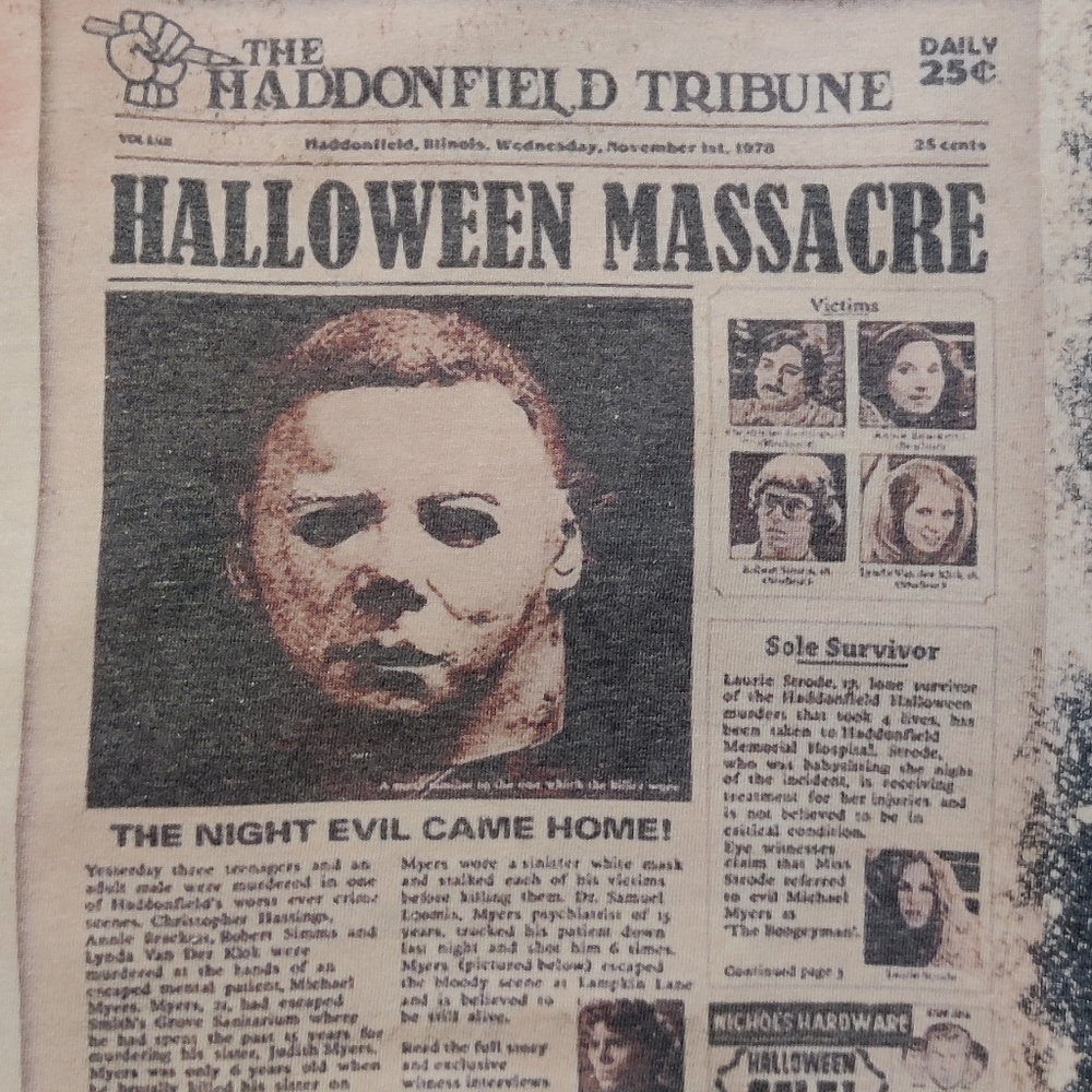 Halloween Massacre bleach distressed shirt